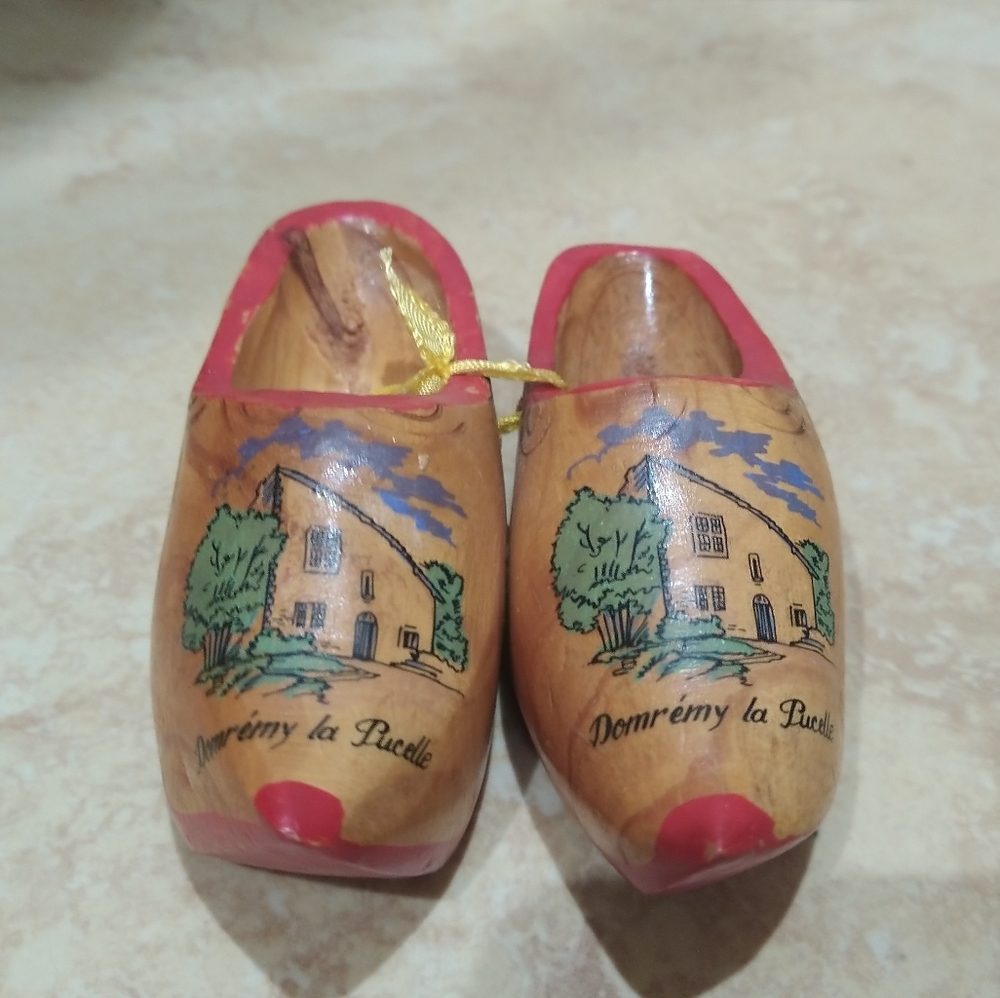 Vintage Mini Dutch Wooden Clogs